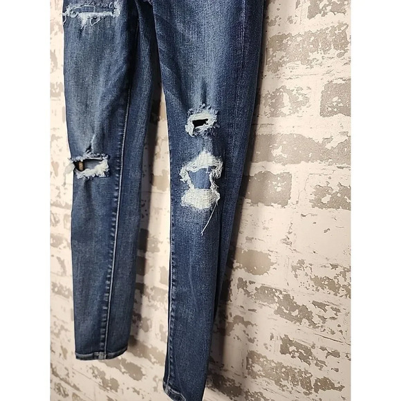 American Eagle Next Level Stretch Distressed Hi-Rise Jegging Womens Size 4 Short - Picture 5 of 16